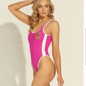 Guess 40th Anniversary Pink One-Piece Swimsuit